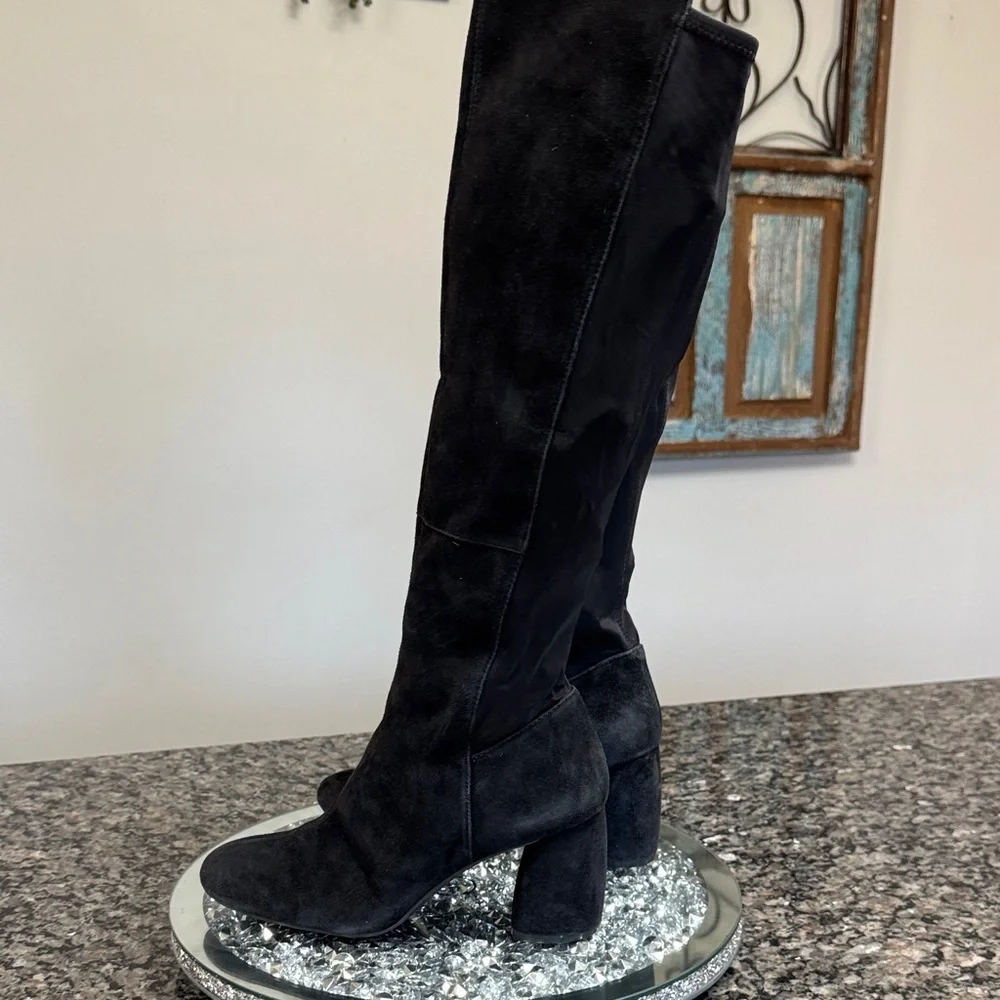 Nine West Black black suede tall Boots 8
